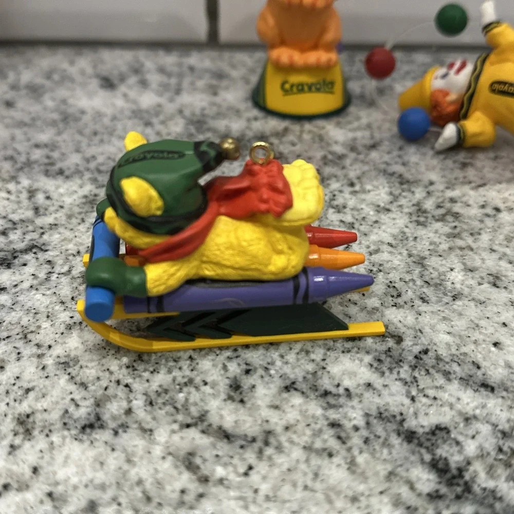 Hallmark Crayola Crayon Series Christmas Collectible Keepsake Ornaments Bundle 4